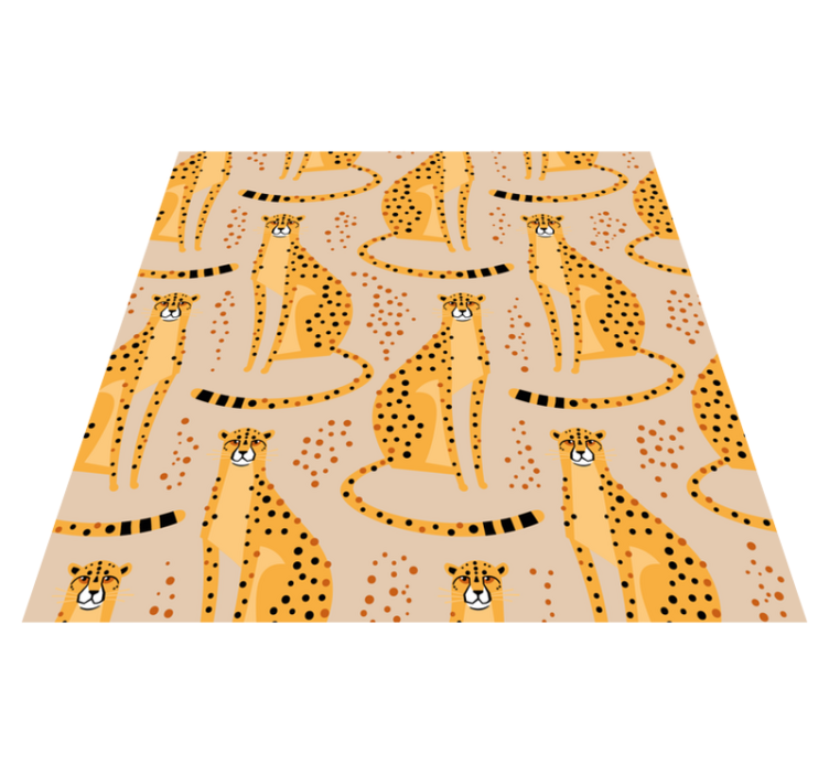 Vinylmatta djur leopardillustration mönster - Tenstickers