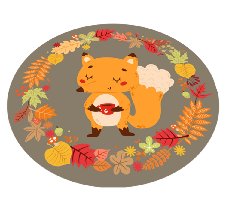 Vinylmatta djur vacker rävskulptur - Tenstickers