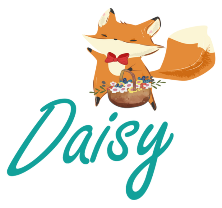 Vinylmatta djur lekfull rävkaraktär - Tenstickers