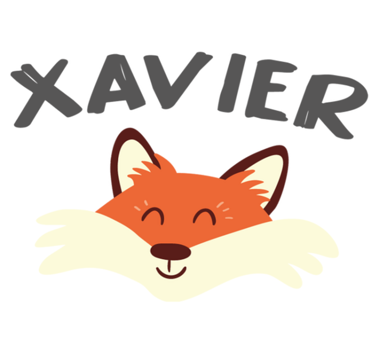 Vinylmatta djur spelande rävhuvud - Tenstickers