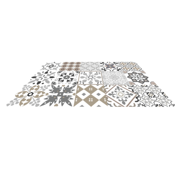 Vinylmatta kök geometrisk plattmosaik - Tenstickers