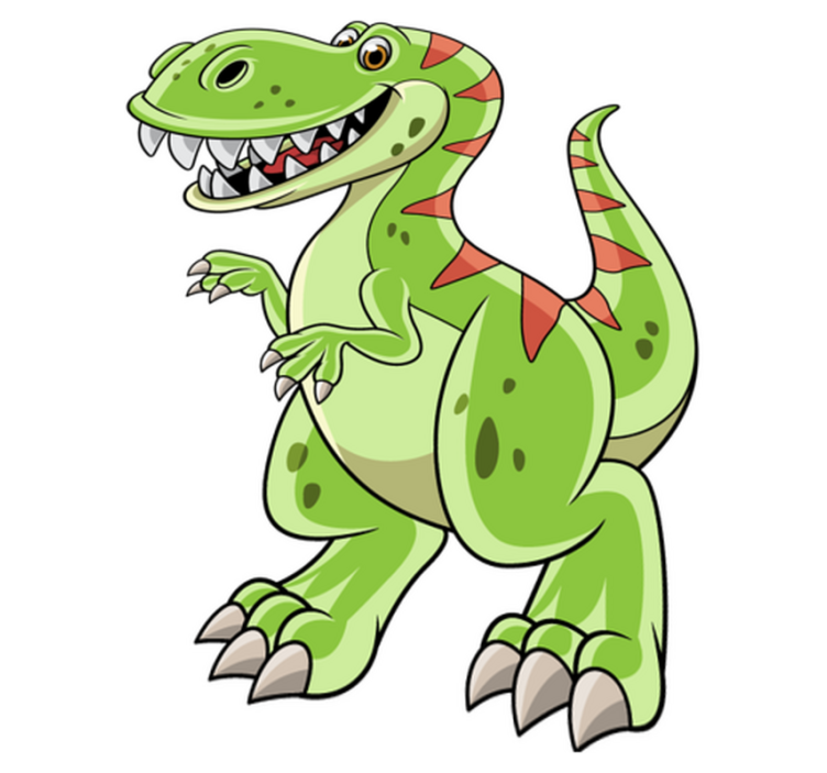 Vinylmatta djur cartoon tyrannosaurus rex - Tenstickers