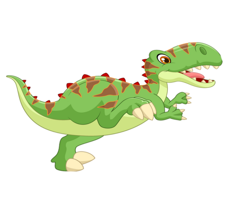 Vinylmatta djur vänlig dinosauriekaraktär - Tenstickers