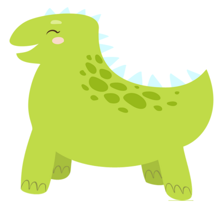 Vinylmatta djur glad dinosaurkaraktär - Tenstickers