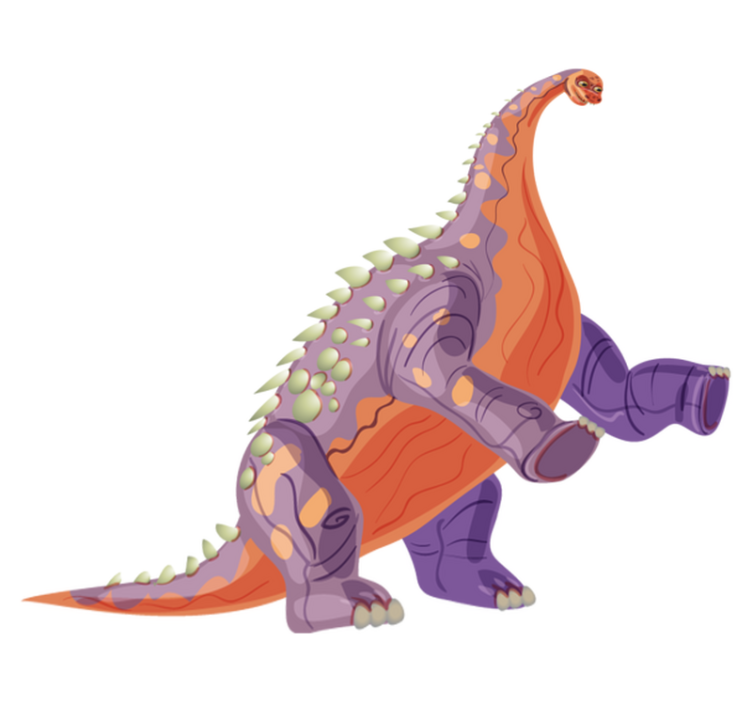 Vinylmatta djur färgglad dino karaktär - Tenstickers