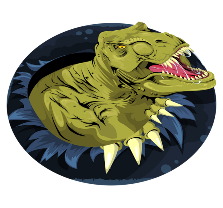 Vinylmatta djur tyrannosaurus rex skalle - Tenstickers