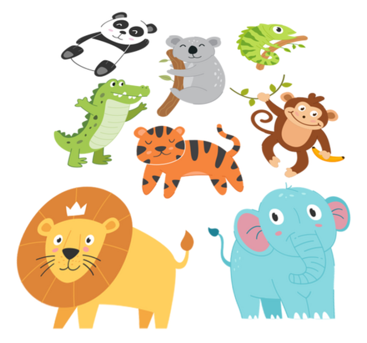 Vinylmatta djur handritade höstdjur - Tenstickers