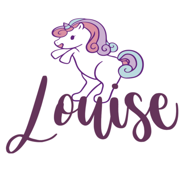 Vinylmatta djur rolig liten enhörning - Tenstickers