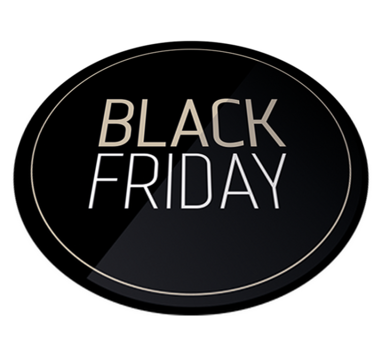 Black friday vinylmatta elegant klistermärke - Tenstickers