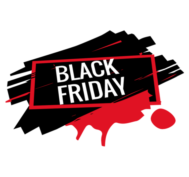 Black friday vinylmatta modern klistermärke - Tenstickers