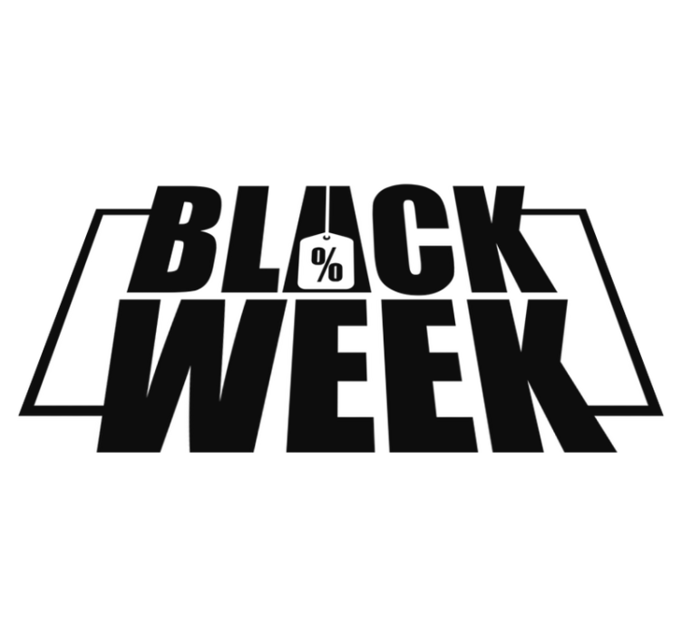 Black friday vinylmatta för skyltfönster - Tenstickers