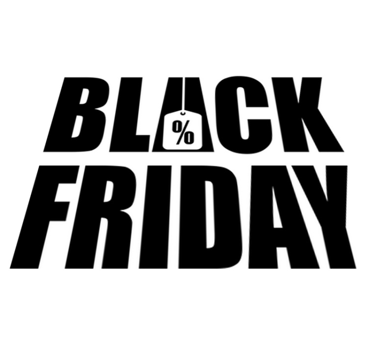 Enkel vit bakgrund black friday vinylmatta - Tenstickers