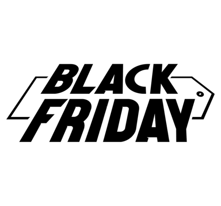 Black friday vinylmatta modern kursiv stil - Tenstickers