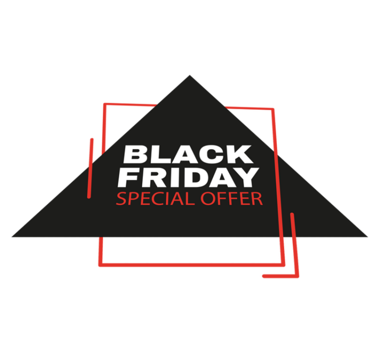 Black friday vinylmatta med skylt - Tenstickers