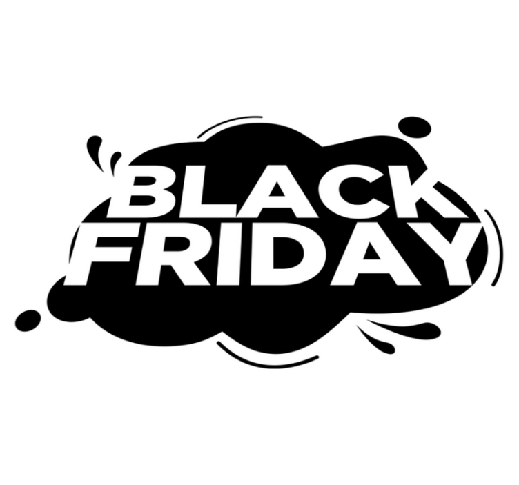 Black friday vinylmatta färgsplash - Tenstickers