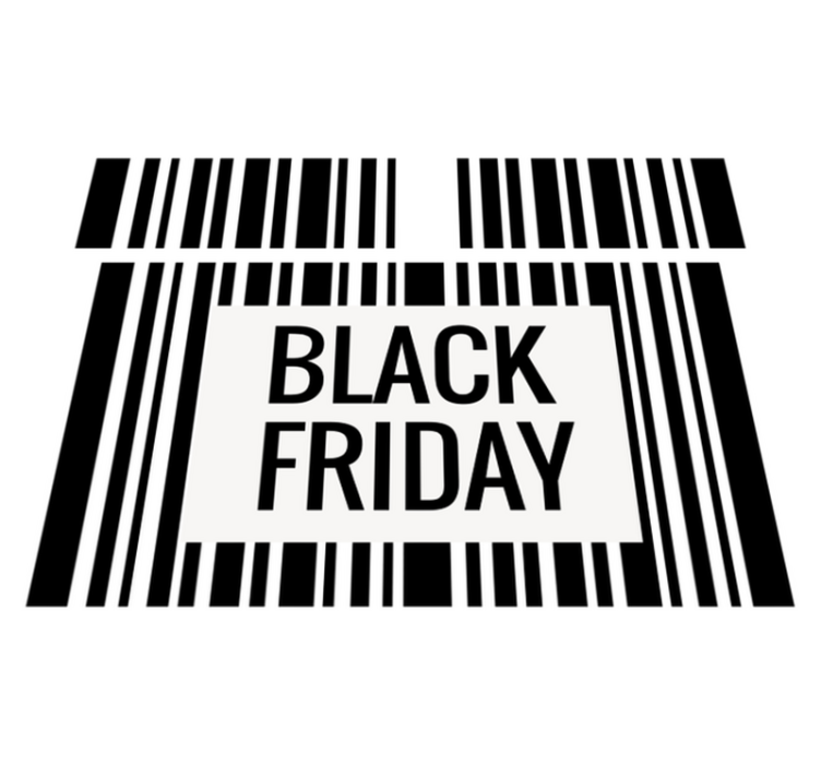 Black friday vinylmatta med kodbar design - Tenstickers