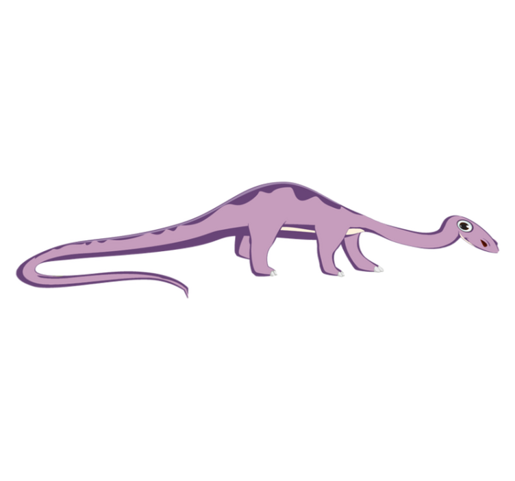 Vinylmatta djur vänlig långhalsad dinosaur - Tenstickers