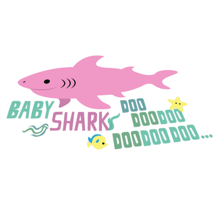 Vinylmatta djur baby shark sångtext - Tenstickers