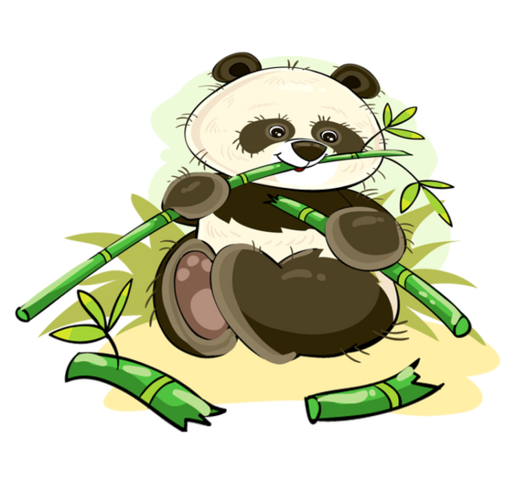 Vinylmatta djur söt pandaemblem - Tenstickers