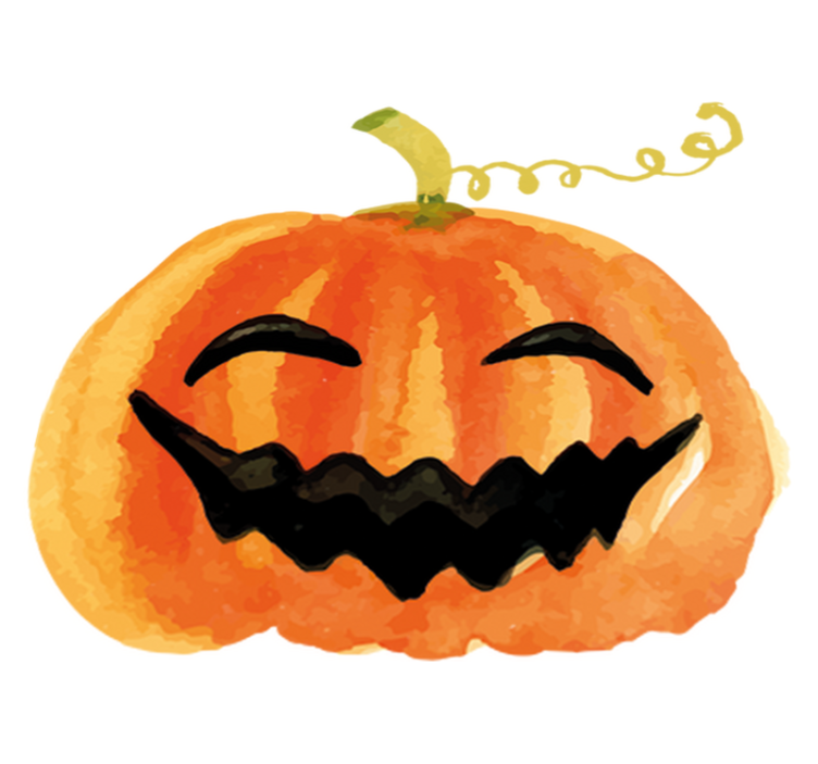 Vinylmatta halloween glad pumpa - Tenstickers