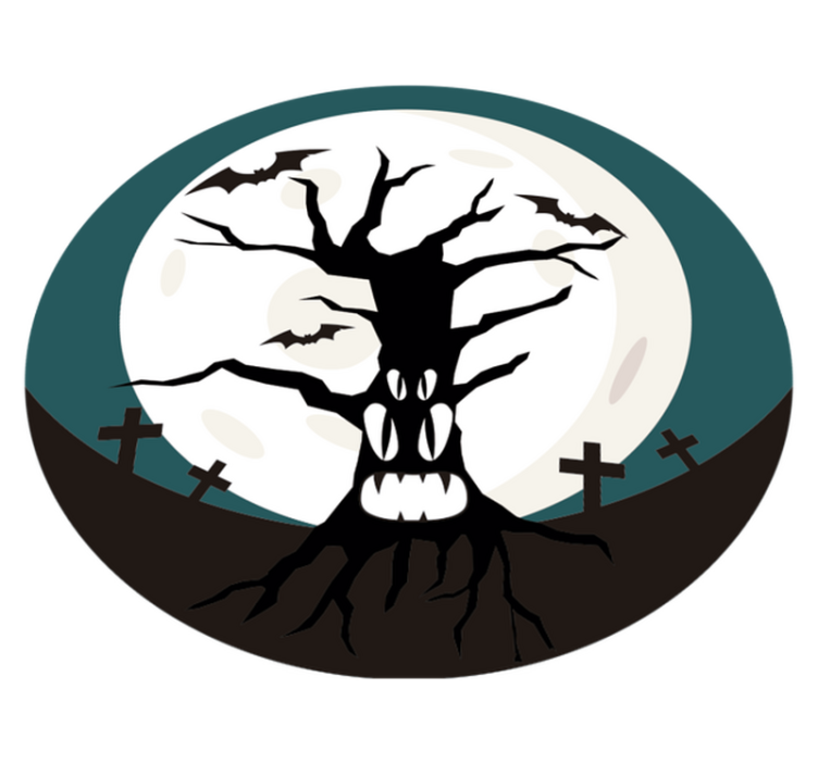Vinylmatta halloween spöklig halloween - Tenstickers