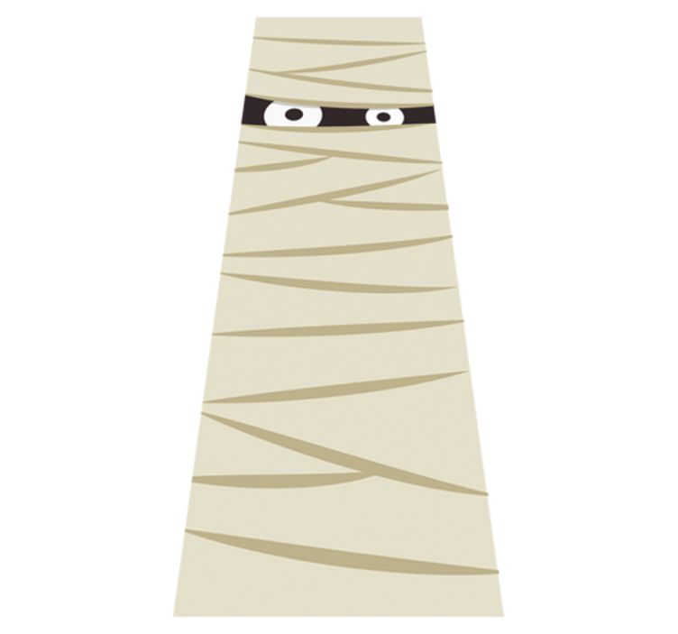 Vinylmatta halloween mumieögon - Tenstickers