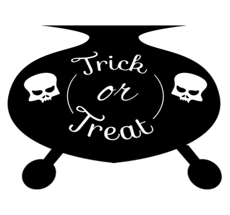 Vinylmatta halloween godisgryta - Tenstickers