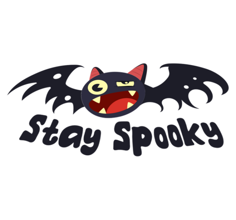 Vinylmatta halloween håll dig spöklik fladdermus - Tenstickers