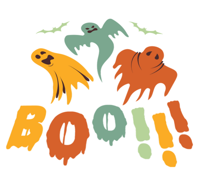 Vinylmatta halloween boo spöke - Tenstickers