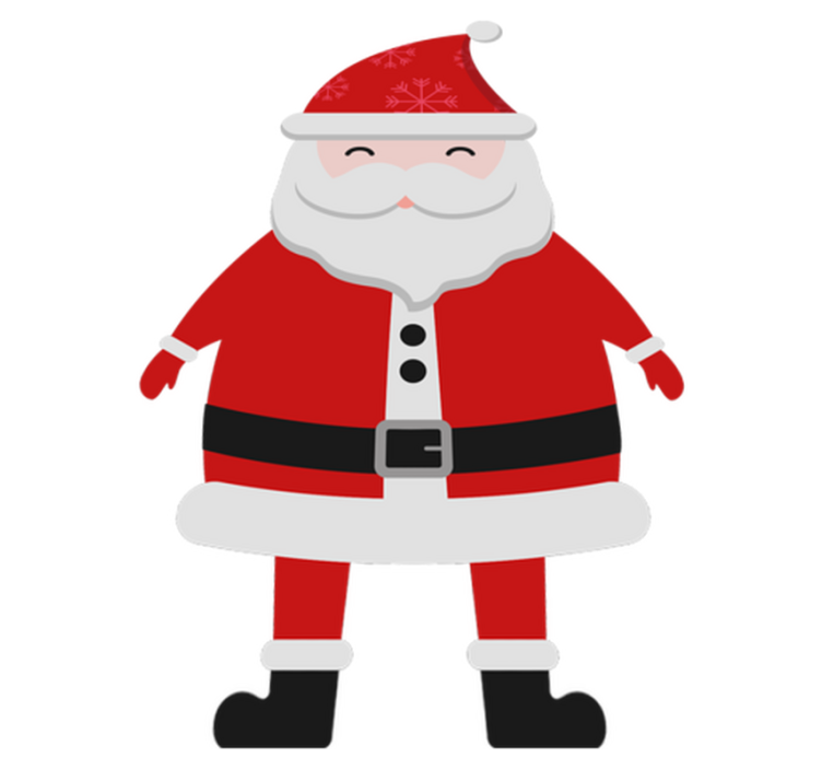 Vinylmatta jul jultomte för barn - Tenstickers