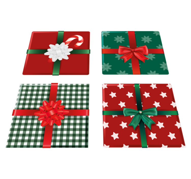 Vinylmatta jul presentförpackningar tiles - Tenstickers