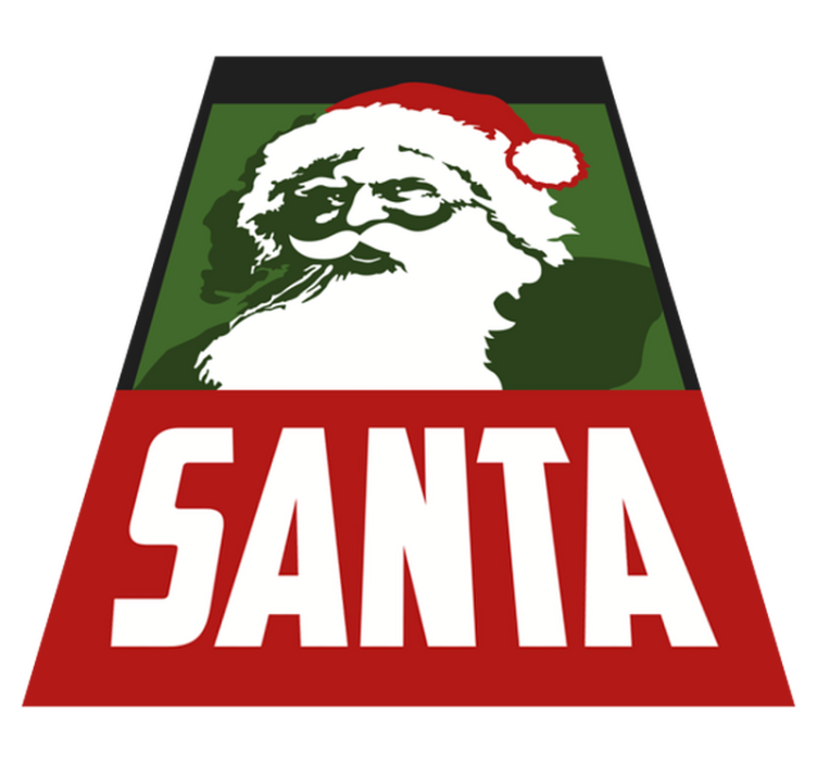 Vinylmatta jul realistisk jultomte - Tenstickers