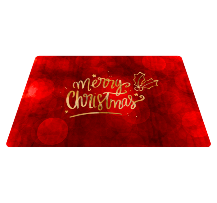 Vinylmatta jul god jul i röd laptop - Tenstickers
