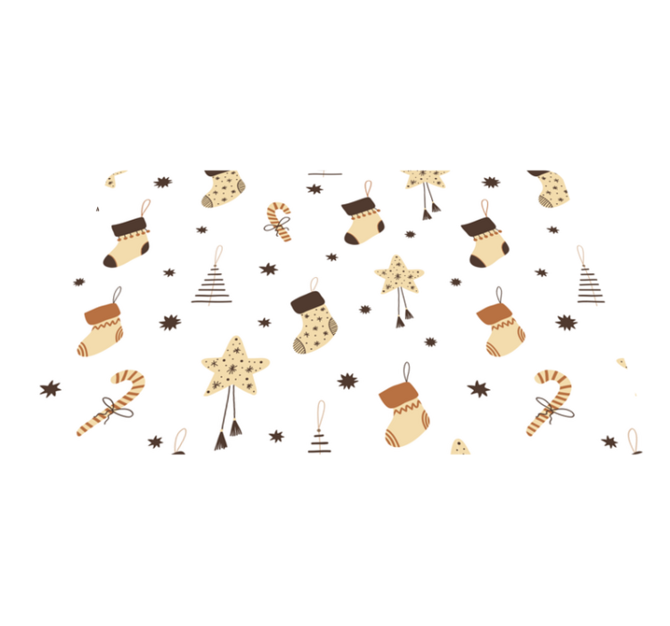 Vinylmatta jul glittrande mönster av julklappar - Tenstickers