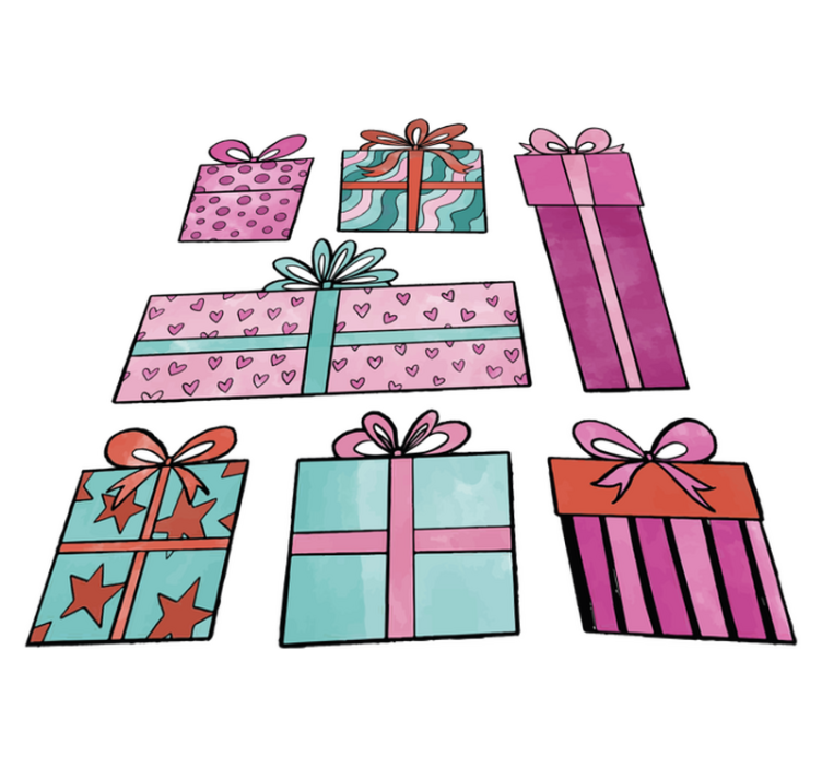 Vinylmatta jul julklappset - Tenstickers