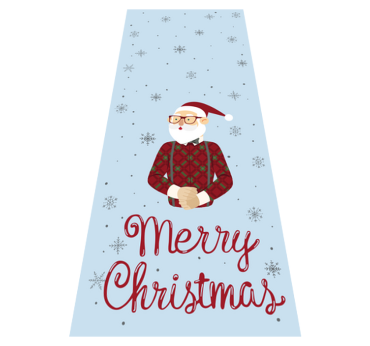 Vinylmatta jul glad hipster jul - Tenstickers