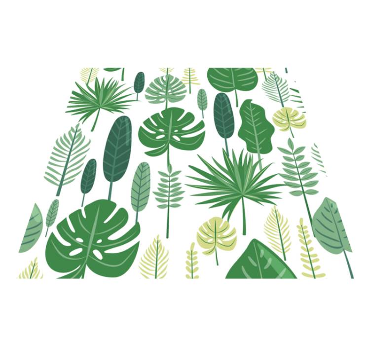 Vinylmatta blommor och växter monstera - Tenstickers