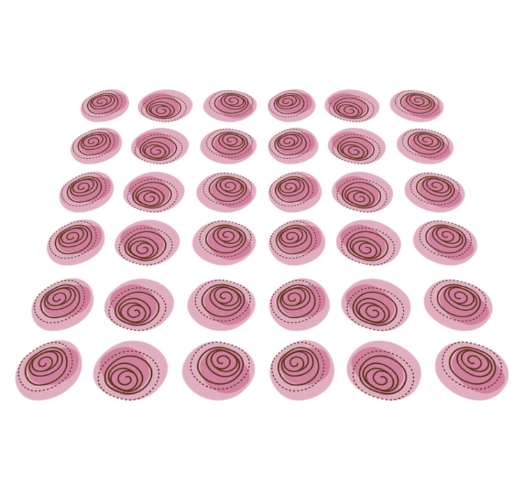 Vinylmatta blommor och växter i rosa blommor - Tenstickers