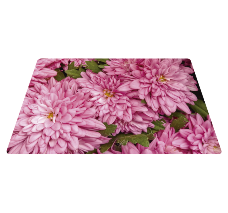 Vinylmatta blommor och växter rosa blommor vår - Tenstickers