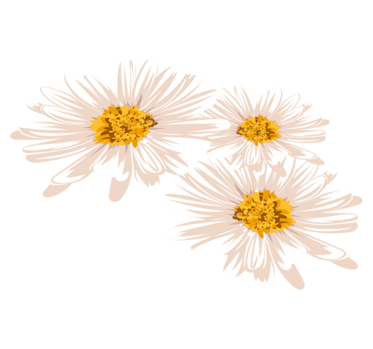 Vinylmatta blommor och växter charmig blomsterarrangemang - Tenstickers