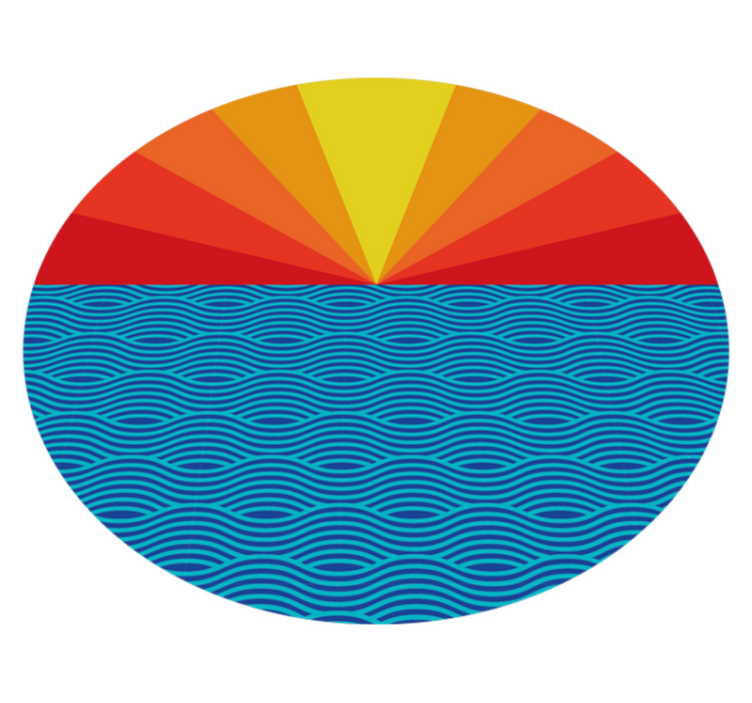 Vintage solnedgång vinylmatta sovrum - Tenstickers