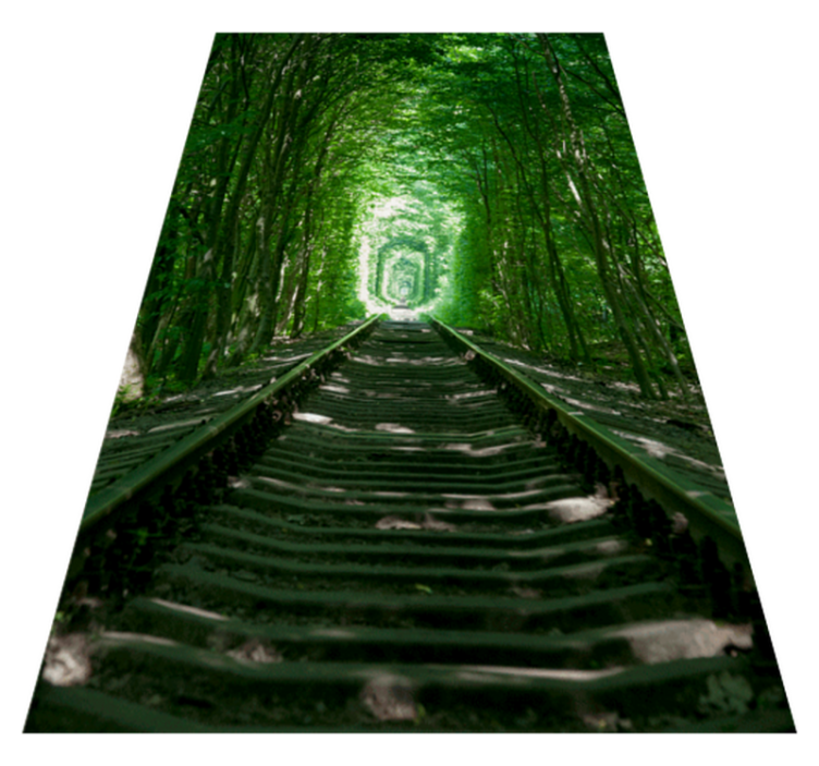 Vinylmatta blommor och växter spår och träd - Tenstickers