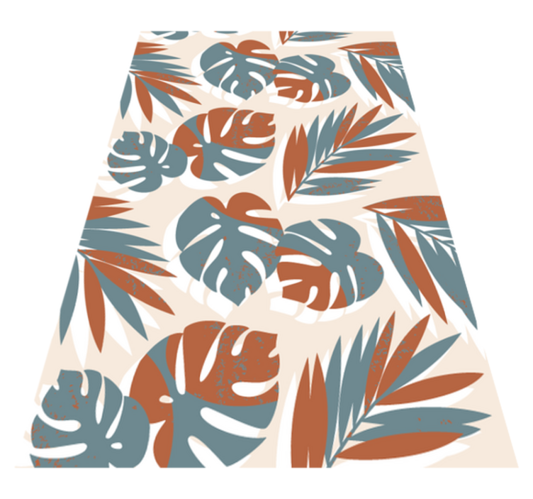 Vinylmatta blommor och växter stora gröna monsterplanter - Tenstickers