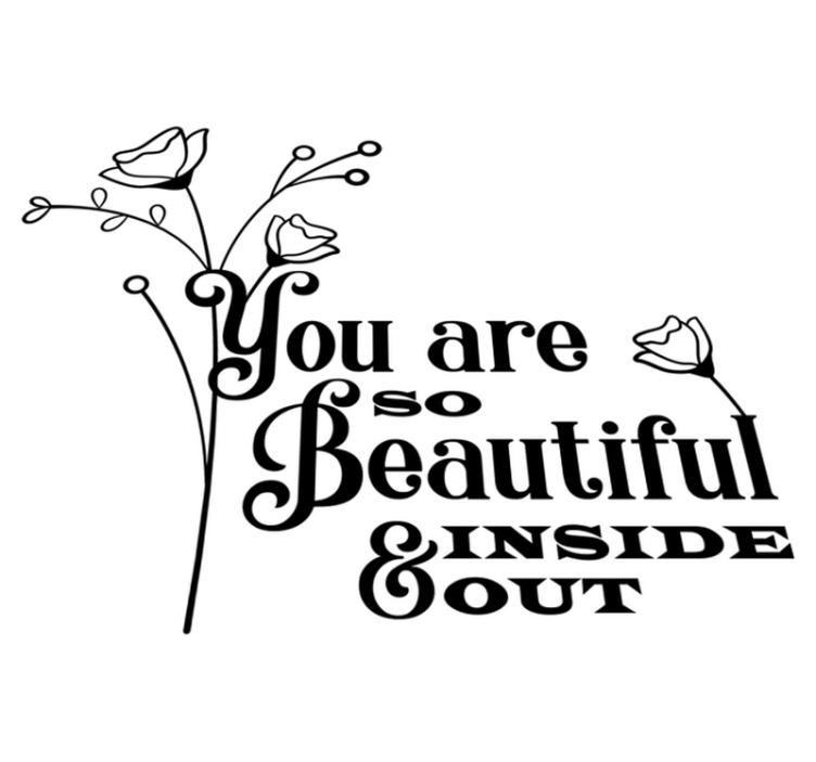 Vinylmatta blommor och växter vackra blommor utvändigt - Tenstickers