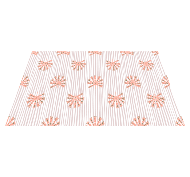 Vinylmatta blommor och växter geometrisk pastellrosa blomma - Tenstickers