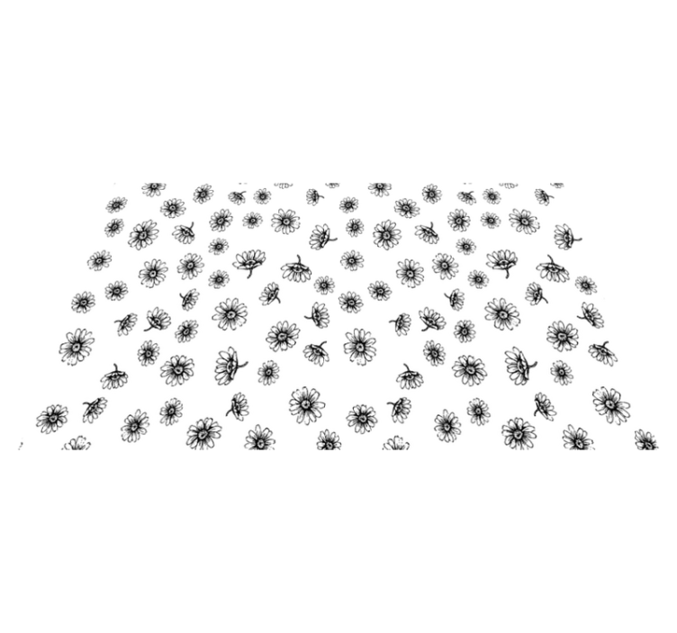 Vinylmatta blommor och växter prydnadsmargueriter - Tenstickers