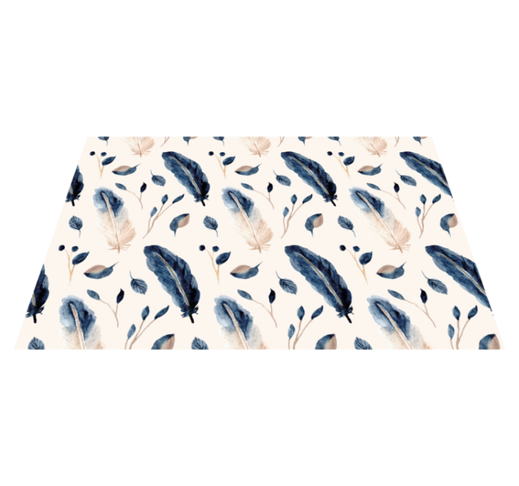Vinylmatta blommor och växter flygande blad och fjädrar - Tenstickers