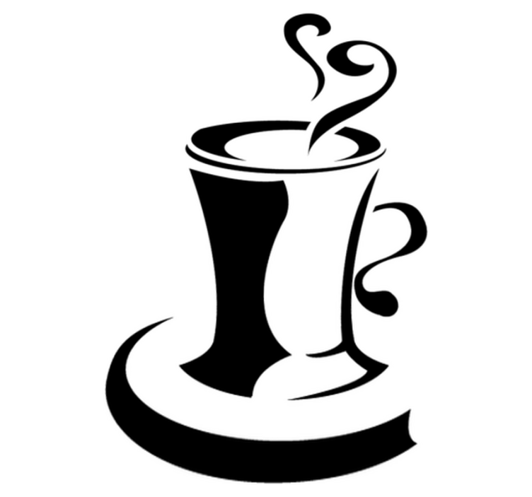 Vinylmatta kök kaffe med hjärta - Tenstickers