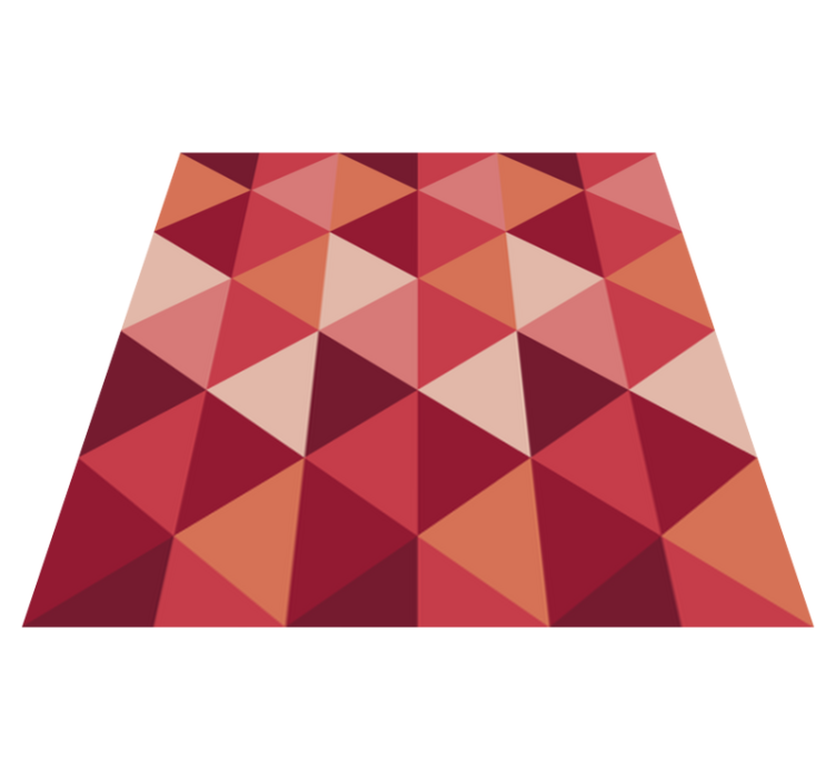 Vinylmatta matsal röda och rosa trianglar - Tenstickers