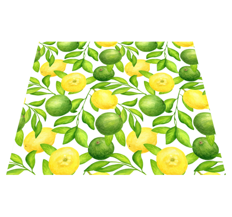 Vinylmatta kök citrusar och lime - Tenstickers